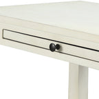 Table d'appoint à 3 niveaux – Bleu marine / Gris antique / Blanc antique, bois, tiroir coulissant et tiroir, pour une personne