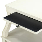 Table d'appoint à 3 niveaux – Bleu marine / Gris antique / Blanc antique, bois, tiroir coulissant et tiroir, pour une personne