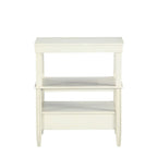 Table d'appoint à 3 niveaux – Bleu marine / Gris antique / Blanc antique, bois, tiroir coulissant et tiroir, pour une personne