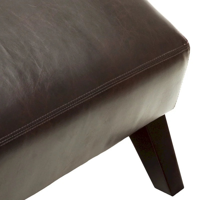 Chaise longue en cuir reconstitué marron pour 1 personne
