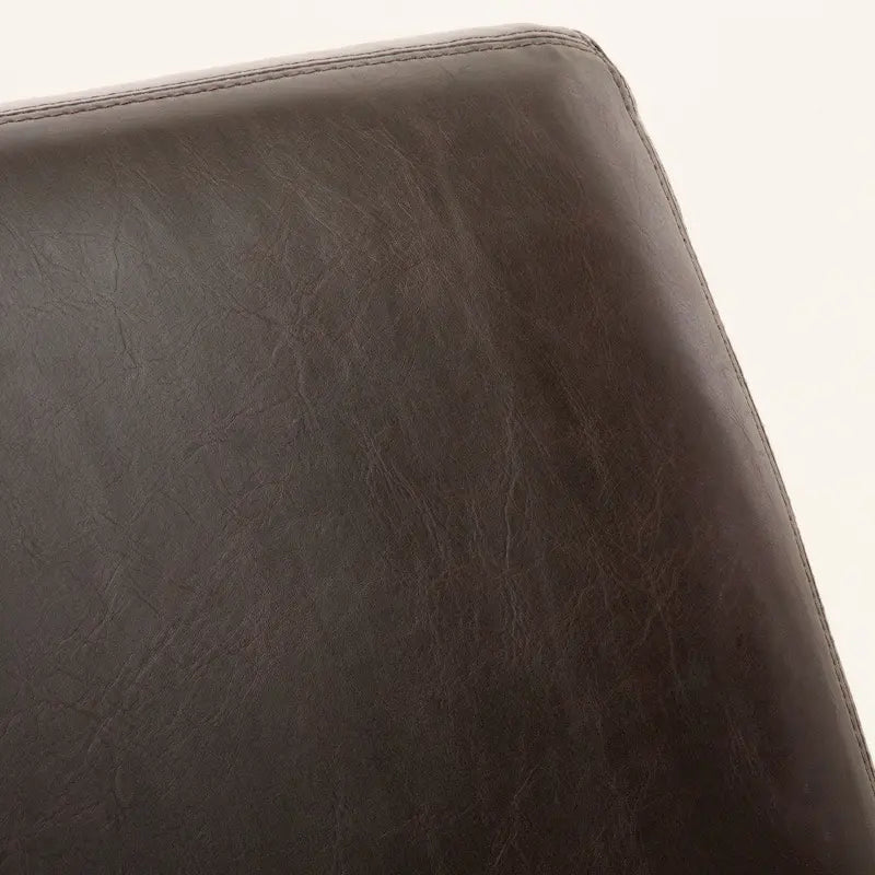 Chaise longue en cuir reconstitué marron pour 1 personne