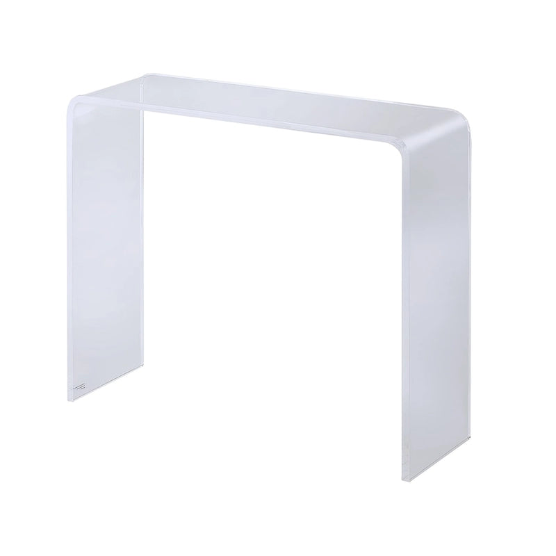 Console en U – Acrylique transparent, moderne, utilisateur unique