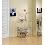 Console en U – Acrylique transparent, moderne, utilisateur unique