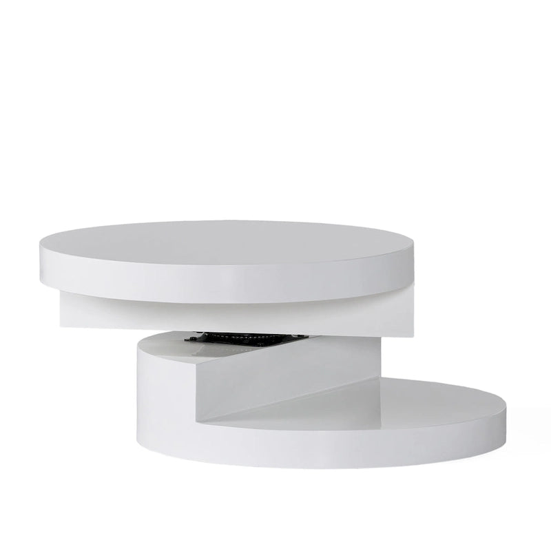 Petite table basse circulaire moderne pivotante
