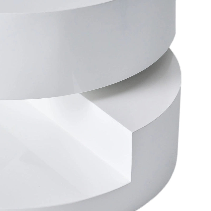Petite table basse circulaire moderne pivotante