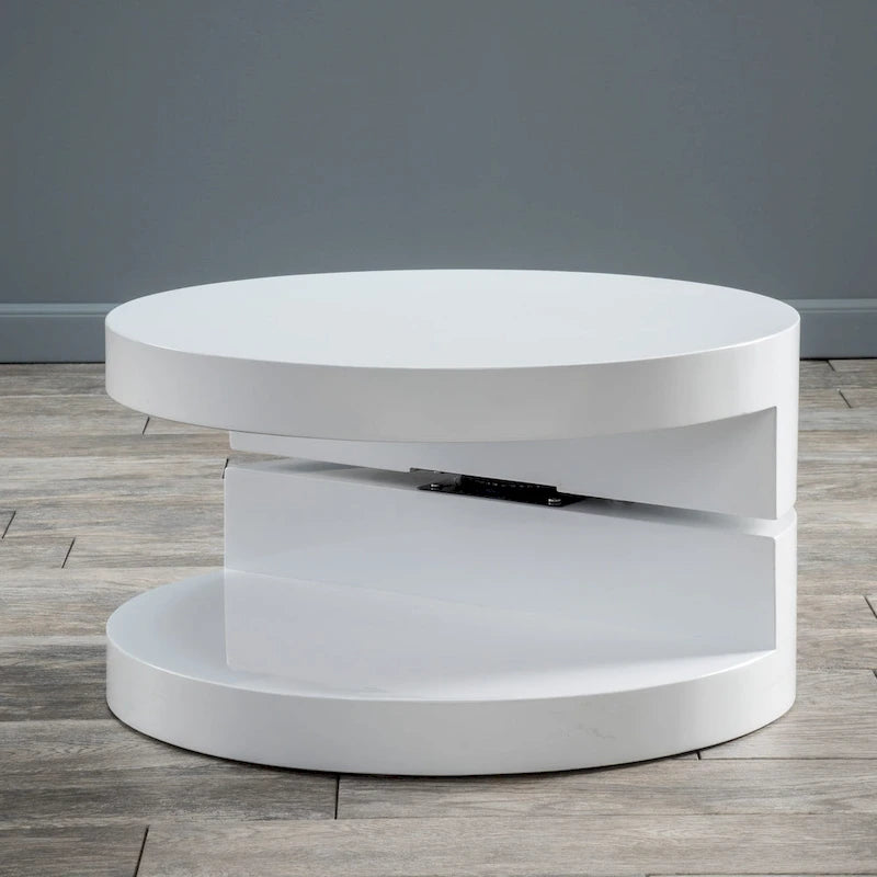 Petite table basse circulaire moderne pivotante