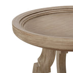 Table d'appoint ronde – Naturel / Naturel + Blanc vieilli, Faux bois sablier, Utilisateur unique