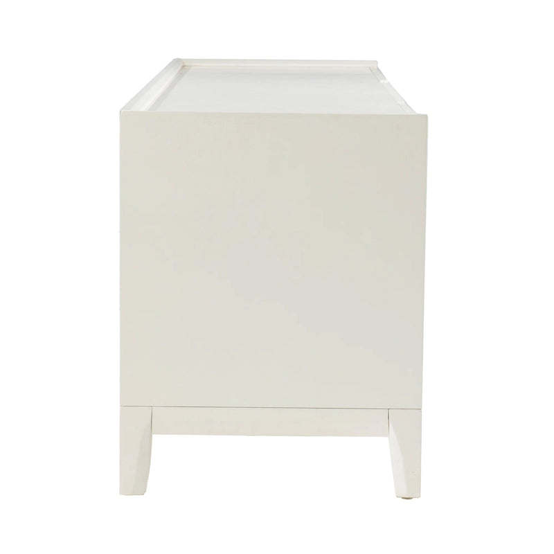 Banc individuel en bois d'acajou et jonc de mer brun noyer