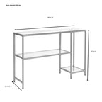 Carolina Living Console Rayna avec étagères - Doré