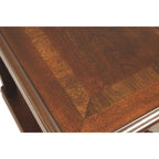 Table d'appoint de fauteuil – Marron, dessus en bois avec tiroir et étagère, pour une personne