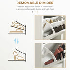 Meuble à chaussures étroit en MDF blanc avec 2 tiroirs basculants et étagères réglables pour 1