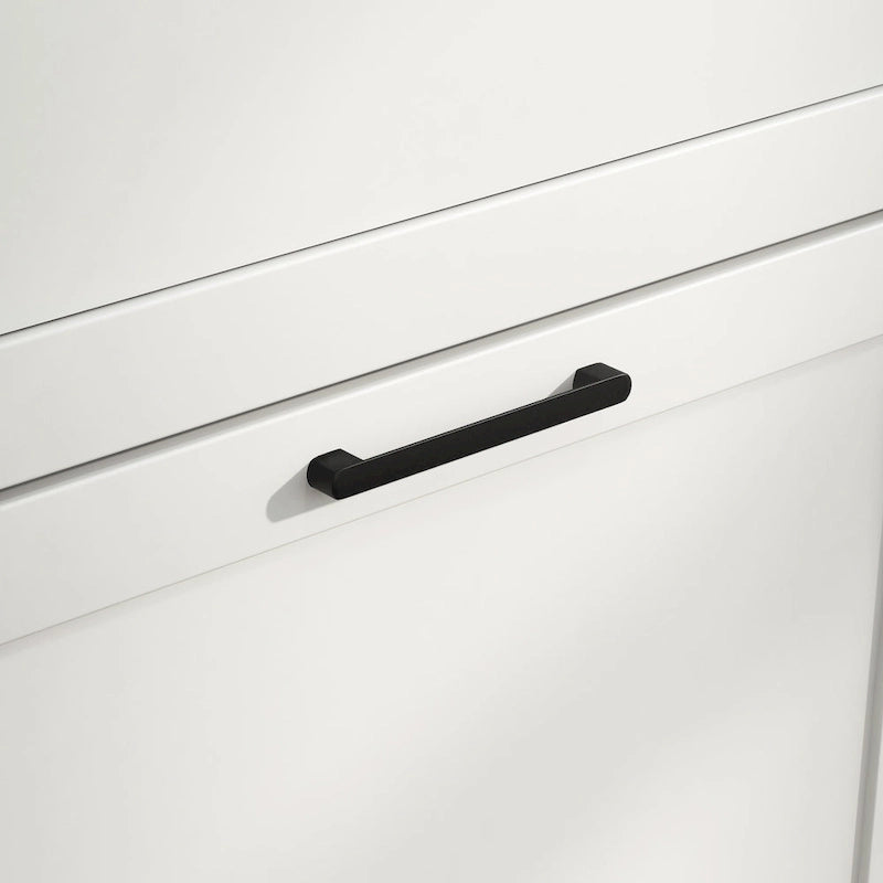 Meuble à chaussures étroit en MDF blanc avec 2 tiroirs basculants et étagères réglables pour 1