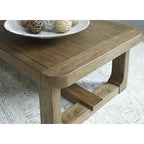 Table basse – Marron clair, placage de noyer et bois dur, 1-2 utilisateurs