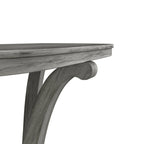 Console demi-ovale – Chêne Gris Vintage, Pieds Courbés Style Ferme & Base Piédestal, Utilisation Individuelle