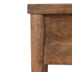 Table d'appoint à 1 tiroir – Marron, bois de manguier massif, utilisateur unique