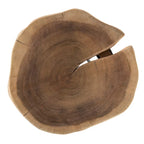 Table d'appoint ronde – Marron/Noir, bois d'acacia massif & pieds en métal, pour une personne