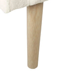 Fauteuil d'appoint Sherpa avec pieds en bois – Crème, tissu Sherpa doux et moderne, une place