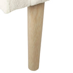 Fauteuil d'appoint Sherpa avec pieds en bois – Crème, tissu Sherpa doux et moderne, une place