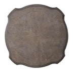 Table d'appoint ronde – Blanc antique, pied en bois, une personne