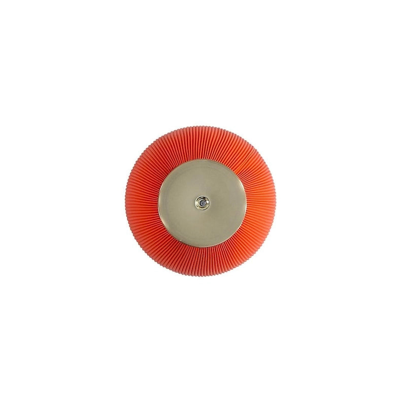 Table d'appoint ronde tapissée – Crème / Orange / Gris / Vert, Similicuir et Base Dorée, Utilisateur Unique