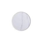 Table d'appoint ronde tapissée – Crème / Orange / Gris / Vert, Similicuir et Base Dorée, Utilisateur Unique