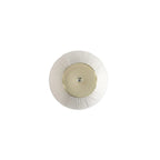 Table d'appoint ronde tapissée – Crème / Orange / Gris / Vert, Similicuir et Base Dorée, Utilisateur Unique