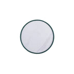 Table d'appoint ronde tapissée – Crème / Orange / Gris / Vert, Similicuir et Base Dorée, Utilisateur Unique