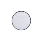 Table d'appoint ronde tapissée – Crème / Orange / Gris / Vert, Similicuir et Base Dorée, Utilisateur Unique