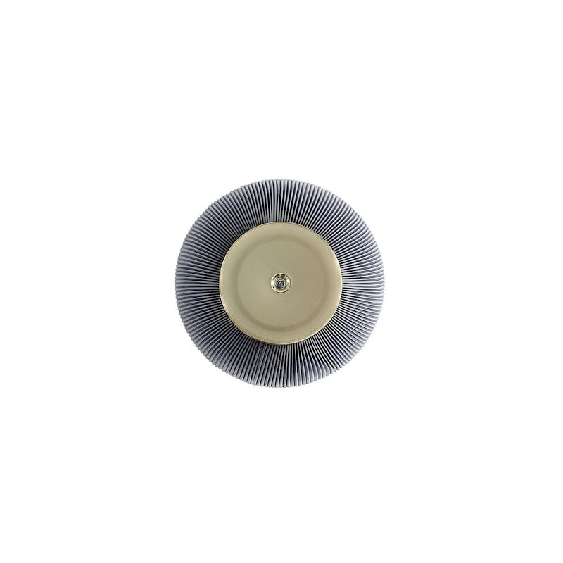 Table d'appoint ronde tapissée – Crème / Orange / Gris / Vert, Similicuir et Base Dorée, Utilisateur Unique