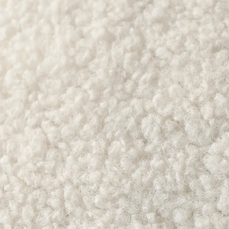 Fauteuil poire en tissu bouclé – Kaki/beige, mousse préremplie moderne, une place
