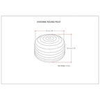 WYNDENHALL Anna Pouf Rond Bohème en Velours