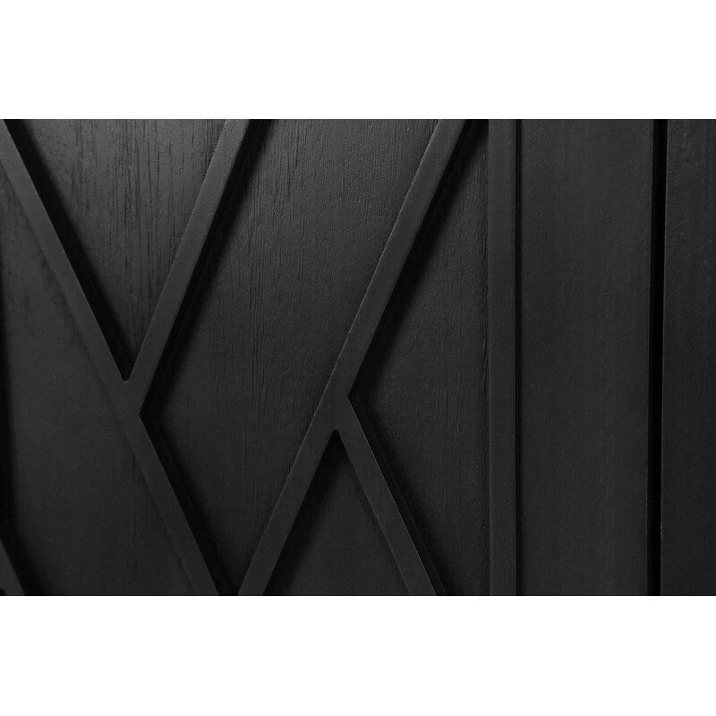 Houten dressoir met 4 deuren, keperpatroon, Amerikaanse landelijke vintage stijl, voor woonkamer, eetkamer, hal en entree