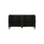 Houten dressoir met 4 deuren, keperpatroon, Amerikaanse landelijke vintage stijl, voor woonkamer, eetkamer, hal en entree
