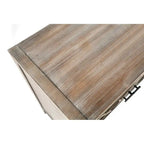 Houten dressoir met 4 deuren, keperpatroon, Amerikaanse landelijke vintage stijl, voor woonkamer, eetkamer, hal en entree