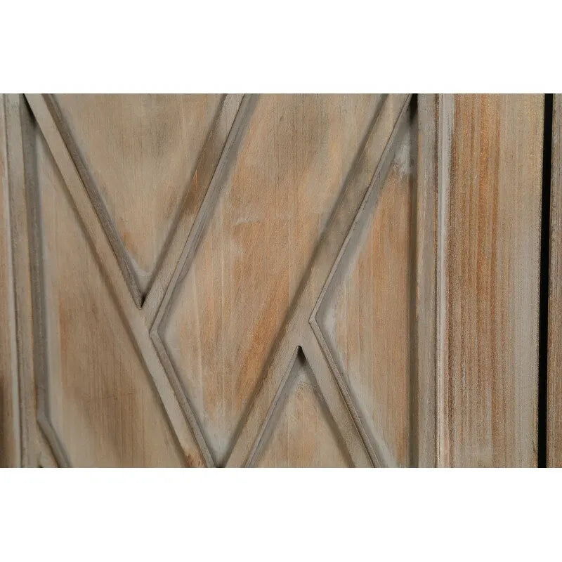 Houten dressoir met 4 deuren, keperpatroon, Amerikaanse landelijke vintage stijl, voor woonkamer, eetkamer, hal en entree