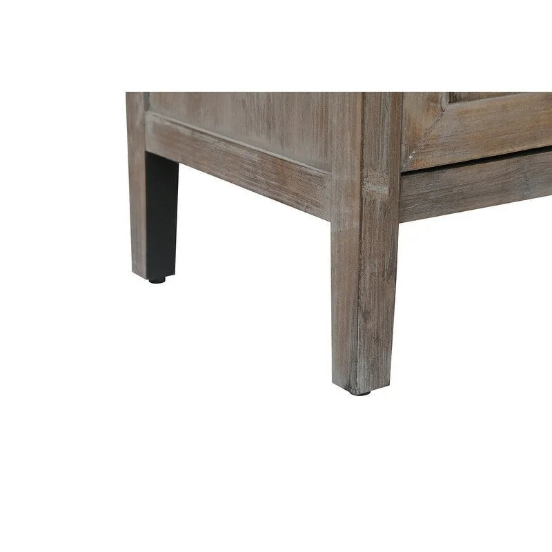 Houten dressoir met 4 deuren, keperpatroon, Amerikaanse landelijke vintage stijl, voor woonkamer, eetkamer, hal en entree