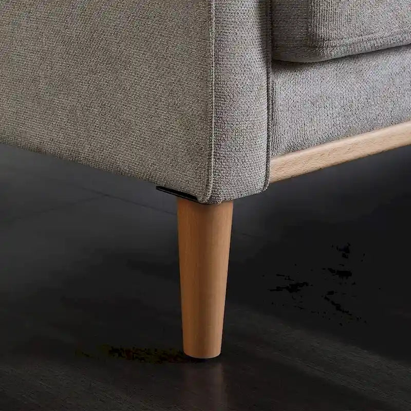Canapé 3 places en tissu avec port de chargement USB – Bleu foncé / Gris clair / Bleu / Jaune, Rembourrage en mousse moderne imperméable, 3 utilisateurs
