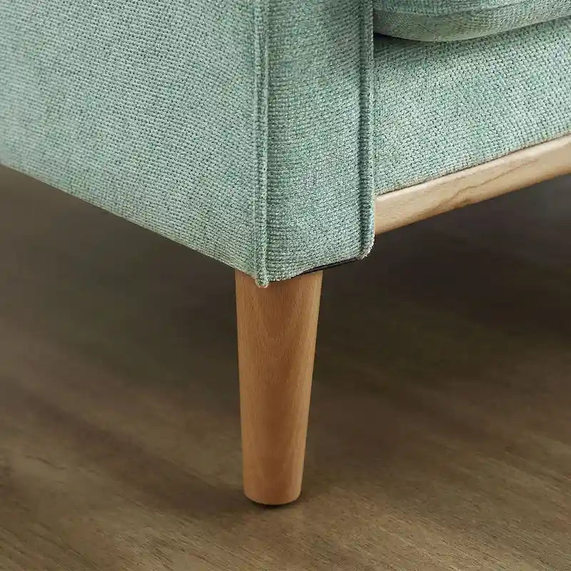 Canapé 3 places en tissu avec port de chargement USB – Bleu foncé / Gris clair / Bleu / Jaune, Rembourrage en mousse moderne imperméable, 3 utilisateurs