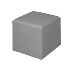 Pouf carré en vinyle – bleu paon/bleu marine/noir/vert émeraude/gris, rembourrage moderne en peluche, 1 à 2 utilisateurs
