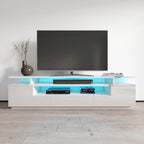 Tv-meubel van 77 inch met hoogglansafwerking en ledverlichting