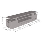 Tv-meubel van 77 inch met hoogglansafwerking en ledverlichting