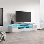 Tv-meubel van 77 inch met hoogglansafwerking en ledverlichting