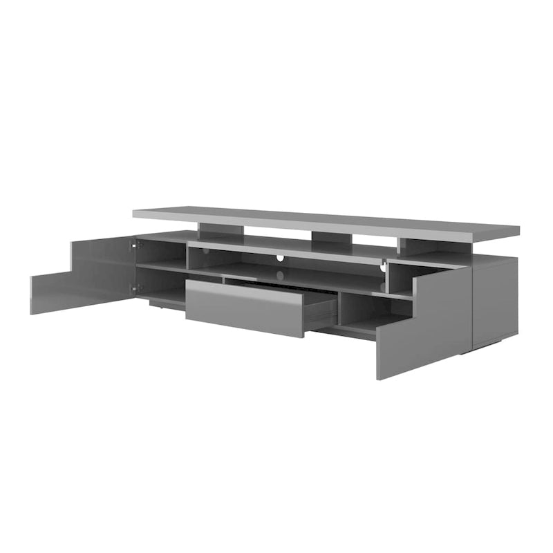 Tv-meubel van 77 inch met hoogglansafwerking en ledverlichting