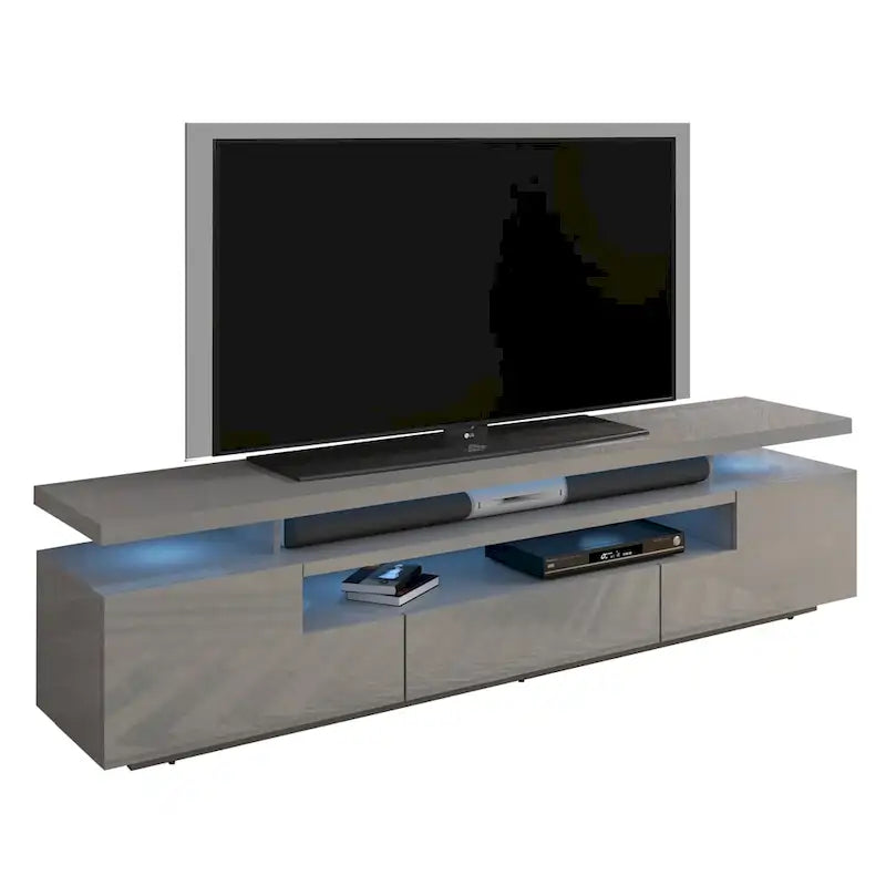 Tv-meubel van 77 inch met hoogglansafwerking en ledverlichting