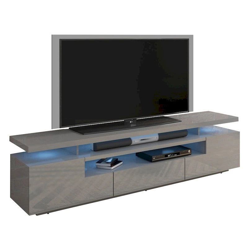 Tv-meubel van 77 inch met hoogglansafwerking en ledverlichting