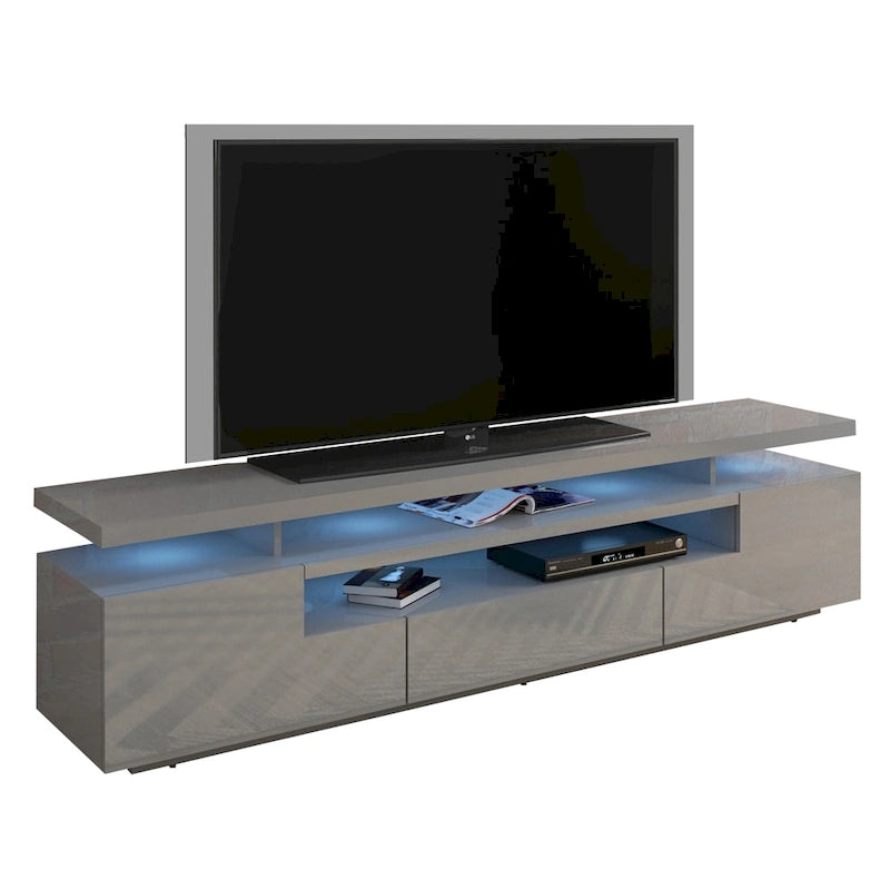 Tv-meubel van 77 inch met hoogglansafwerking en ledverlichting
