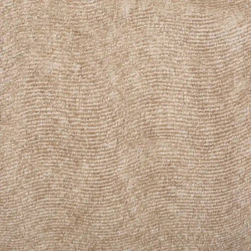 Pouf en fausse fourrure – Marron et beige / Blanc neige et beige, polyester et rembourrage en mousse, rond et moderne, pour 1 à 2 utilisateurs