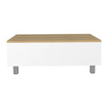 Table basse relevable avec rangement – Chêne blanc / Marron / Noir / Blanc / Noyer foncé / Expresso, bois moderne, 1 à 2 utilisateurs