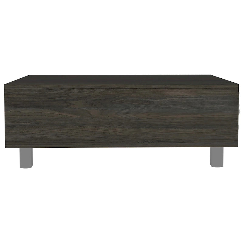 Table basse relevable avec rangement – Chêne blanc / Marron / Noir / Blanc / Noyer foncé / Expresso, bois moderne, 1 à 2 utilisateurs