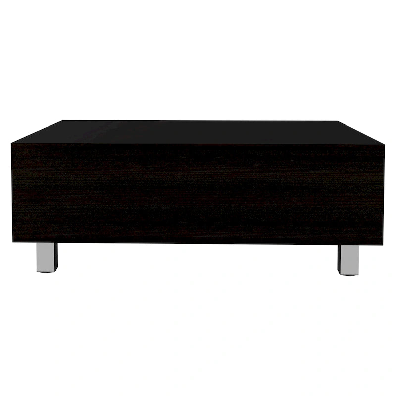 Table basse relevable avec rangement – Chêne blanc / Marron / Noir / Blanc / Noyer foncé / Expresso, bois moderne, 1 à 2 utilisateurs